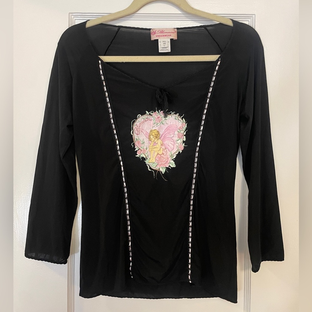 Vintage Blumarine Underwear Black Fairy Shirt